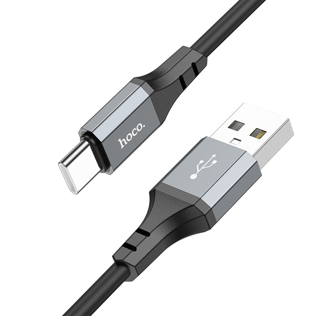 Кабель HOCO X86 USB AM - Type-C silicone 3A 1м чорний), зображення 2