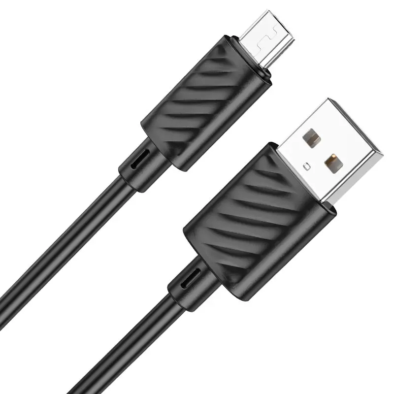 Кабель HOCO X88 USB - Micro data cable 2,4A 1m чорний), зображення 4 Кабель HOCO X88 USB - Micro data cable 2,4A 1m чорний), зображення 4
