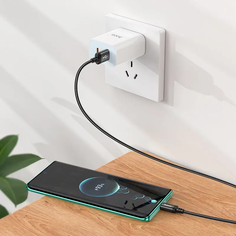 Кабель HOCO X89 USB - Type-C 3A 1,2m Black), зображення 4 Кабель HOCO X89 USB - Type-C 3A 1,2m Black), зображення 4