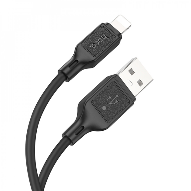 Кабель HOCO X90 USB - Lightning 2,4A 1m чорний), зображення 4 Кабель HOCO X90 USB - Lightning 2,4A 1m чорний), зображення 4