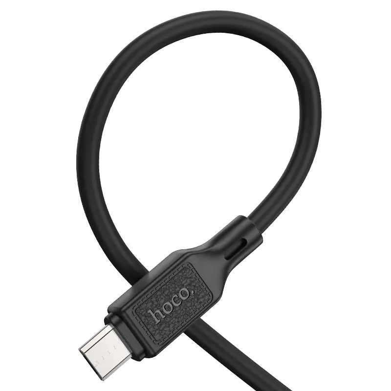 Кабель HOCO X90 USB - Micro 2,4A 1m silicone Black), зображення 4