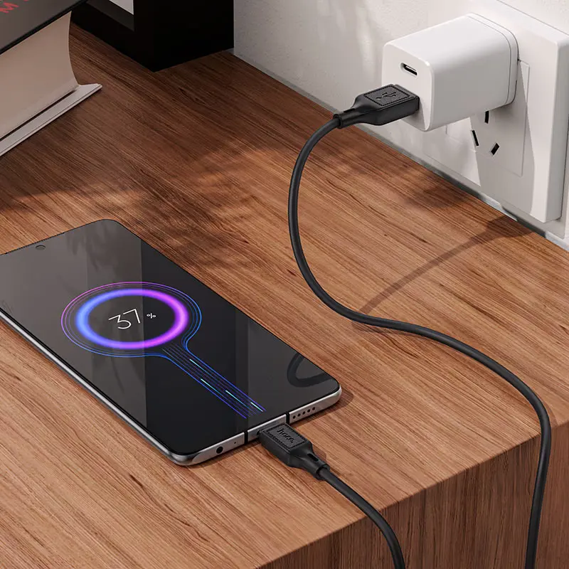 Кабель HOCO X90 USB - Micro 2,4A 1m silicone Black), зображення 5