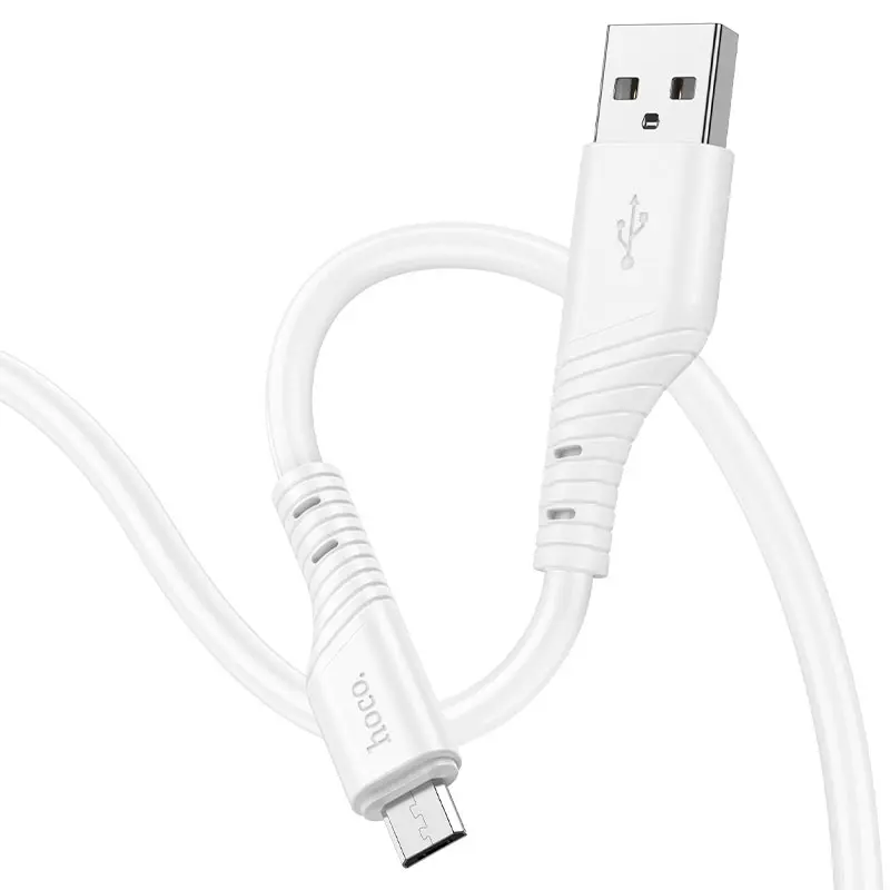 Кабель HOCO X97 USB - Micro 2,4A 1m silicone білий), зображення 2