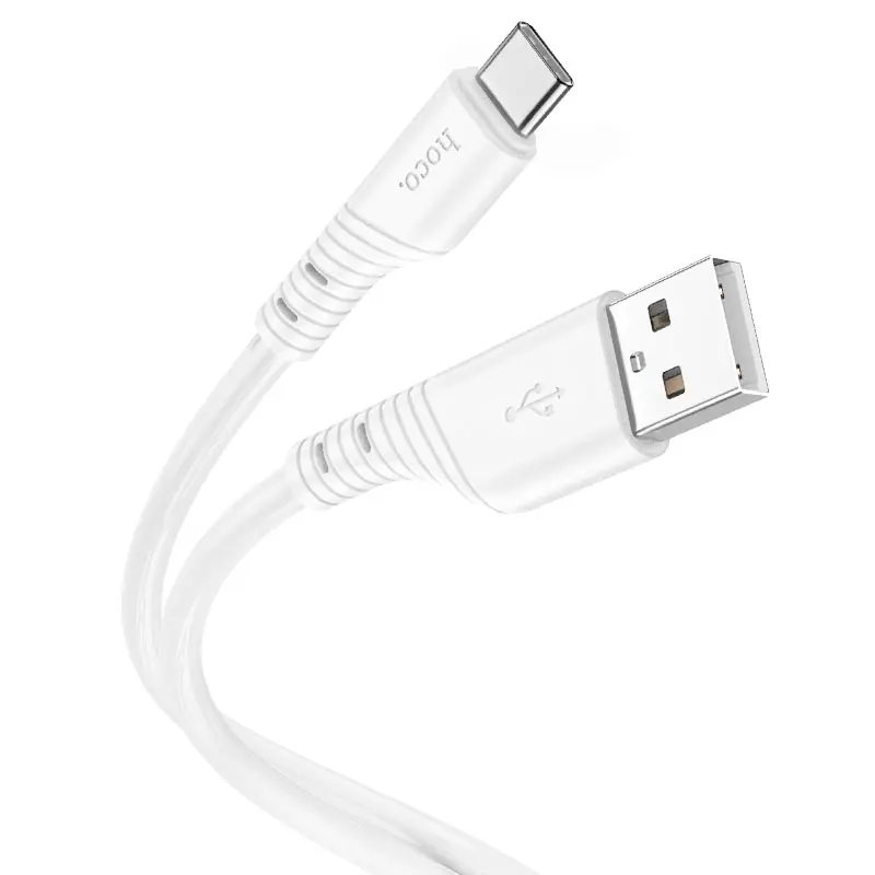 Кабель HOCO X97 USB - Type C 2,4A 1m silicone білий), зображення 2 Кабель HOCO X97 USB - Type C 2,4A 1m silicone білий), зображення 2