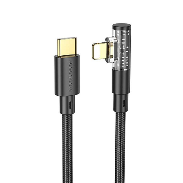 Кабель PD(Power Delivery) BOROFONE BU39 Type-C - lightning 3A 1,2m Black), зображення 4