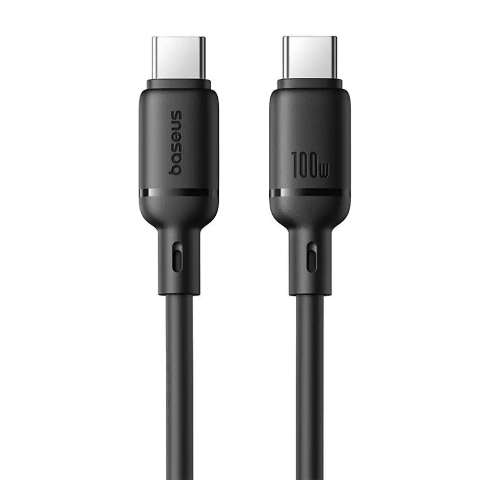 Кабель PD(Power Delivery) Baseus Type-C - Type-C Silky 100W 1m Black P10377704113-00 від батарейки.com.ua