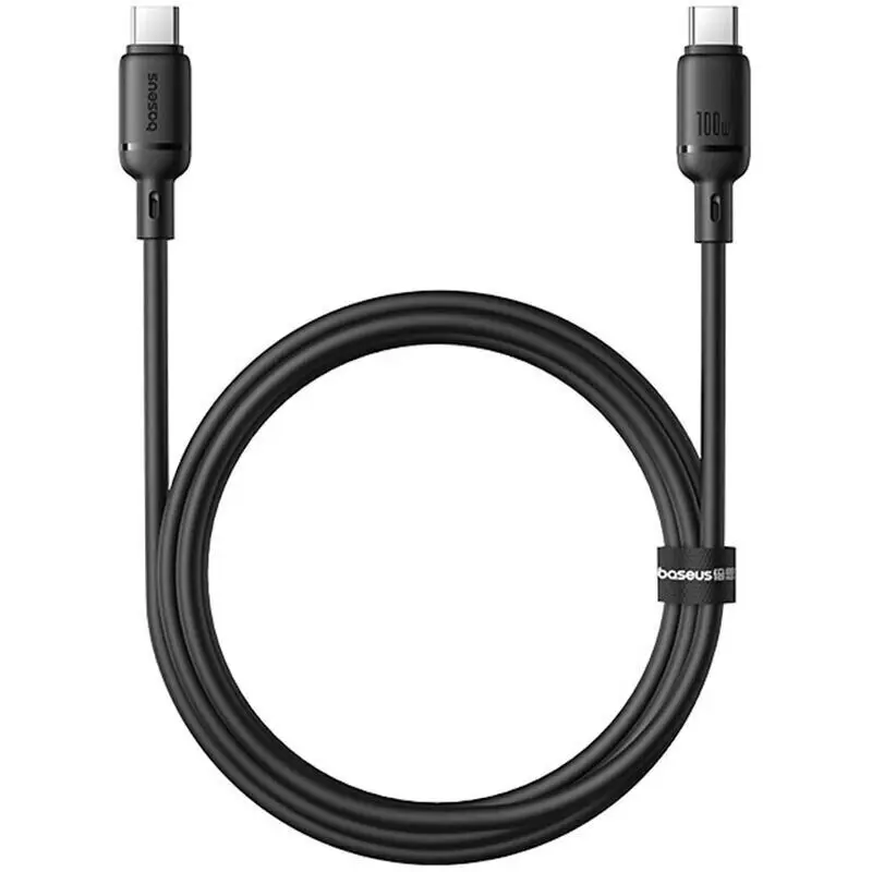 Кабель PD(Power Delivery) Baseus Type-C - Type-C Silky 100W 1m Black P10377704113-00), зображення 3