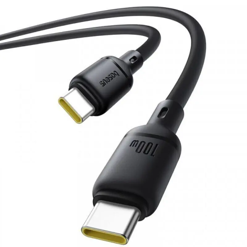 Кабель PD(Power Delivery) Baseus Type-C - Type-C Silky 100W 1m Black P10377704113-00), зображення 4