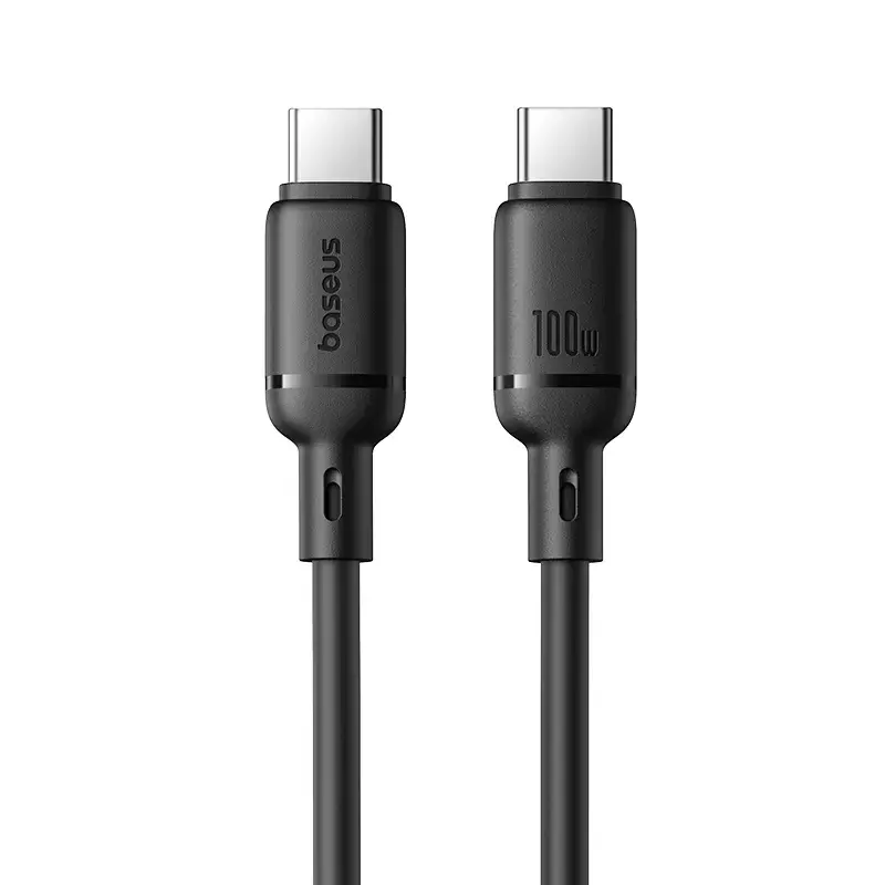 Кабель PD(Power Delivery) Baseus Type-C -Type-C Silky 100W 2m Black P10377704113-01 від батарейки.com.ua