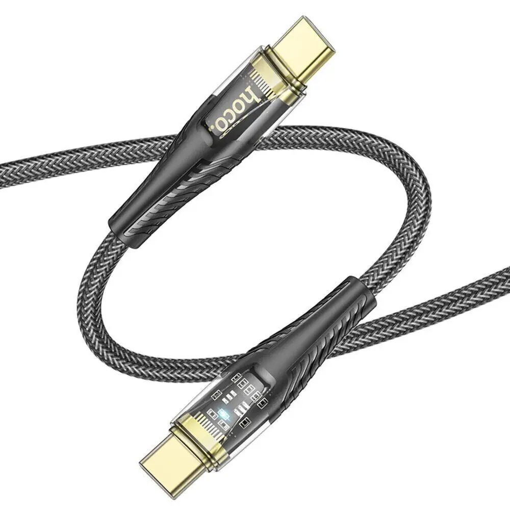 Кабель PD(Power Delivery) HOCO U121 Type-C - Type-C 60W 1,2m чорний від батарейки.com.ua