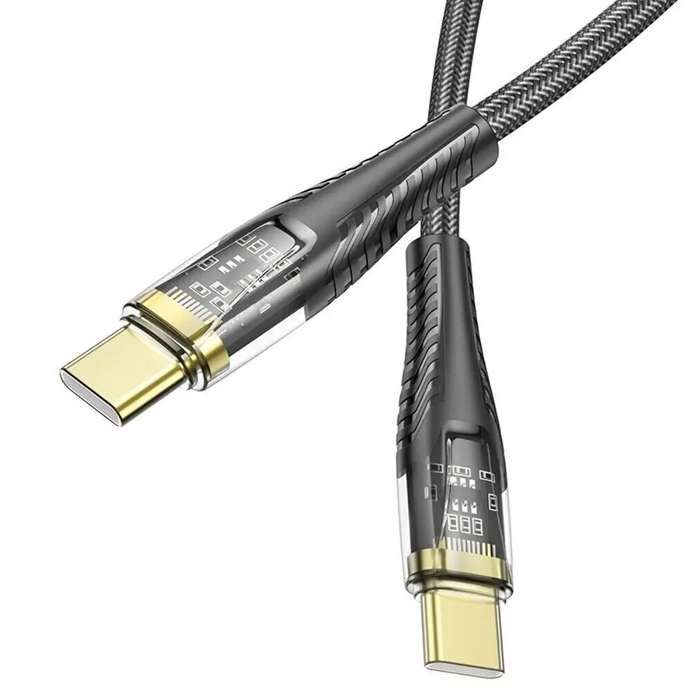 Кабель PD(Power Delivery) HOCO U121 Type-C - Type-C 60W 1,2m чорний), зображення 4