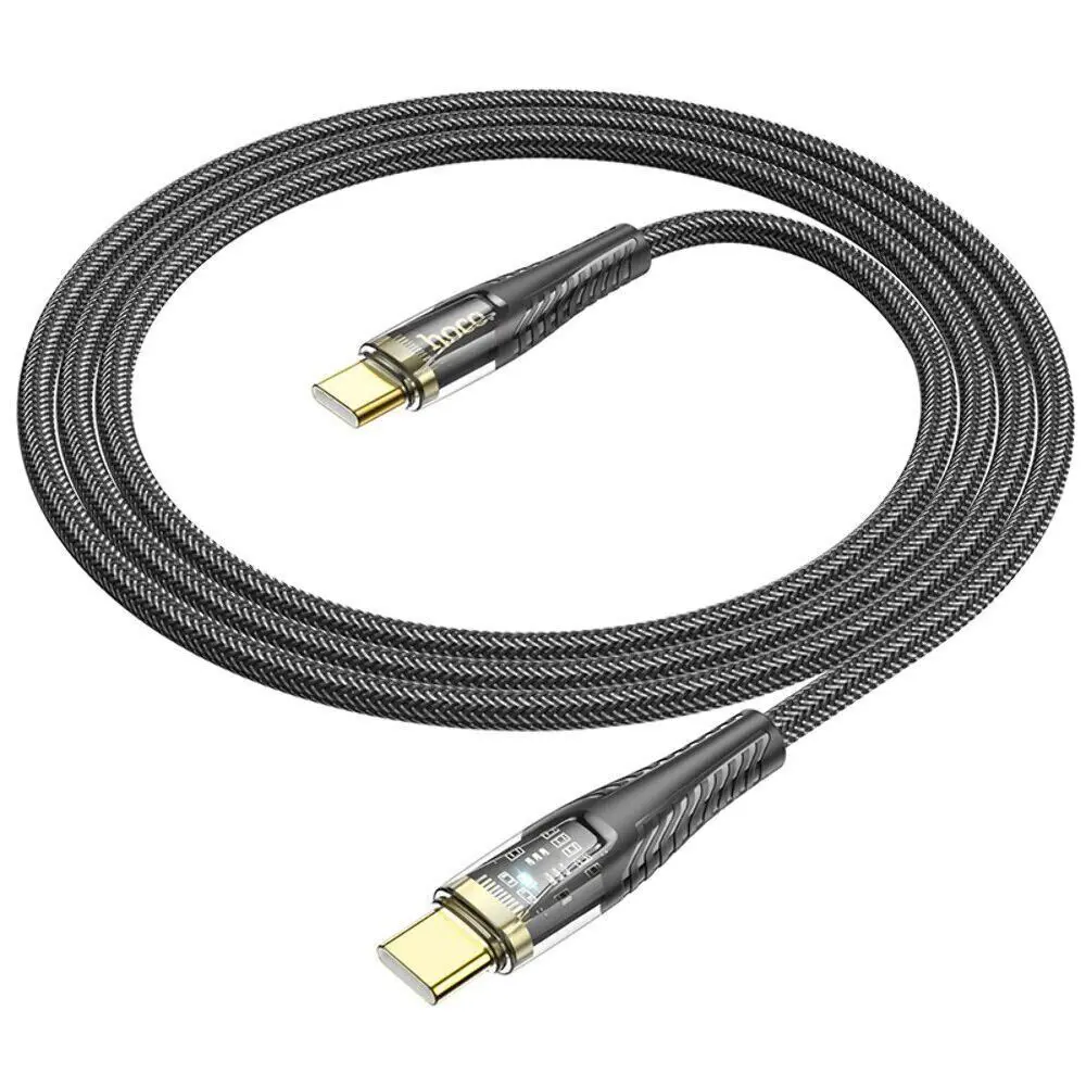 Кабель PD(Power Delivery) HOCO U121 Type-C - Type-C 60W 1,2m чорний), зображення 5