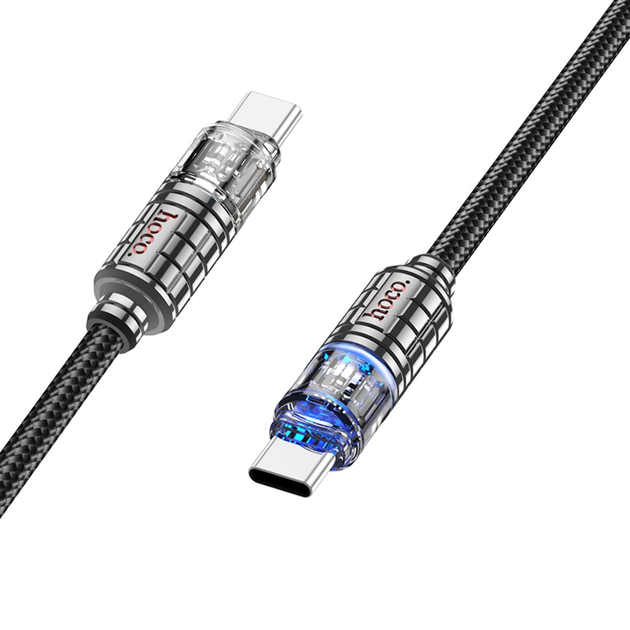 Кабель PD(Power Delivery) HOCO U122 Type-C - Type-C 60W 1,2m чорний від батарейки.com.ua