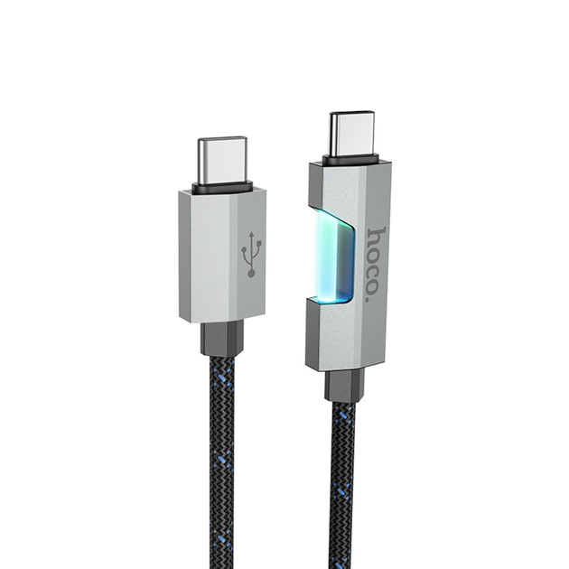 Кабель PD(Power Delivery) HOCO U123 Type-C - Type-C 60W 1.2m чорний), зображення 4
