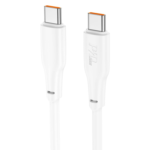 Кабель PD(Power Delivery) HOCO X93 Type-C - Type-C 3A PD100W 2m Білий від батарейки.com.ua
