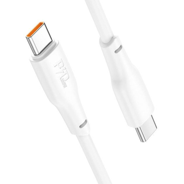 Кабель PD(Power Delivery) HOCO X93 Type-C - Type-C 3A PD100W 2m Білий), зображення 7