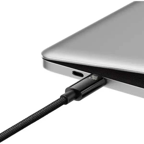 Кабель PD Power Delivery Baseus Tungsten Gold Fast Charging Type-C - Type-C 240W 1m Black CAWJ040001), зображення 6 Кабель PD Power Delivery Baseus Tungsten Gold Fast Charging Type-C - Type-C 240W 1m Black CAWJ040001), зображення 6