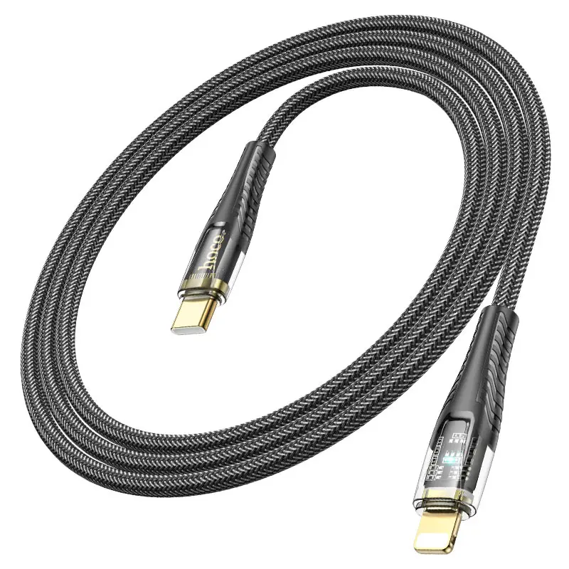 Кабель PD Power Delivery HOCO U121 Type-C - Lightning 3A PD20W 1,2m чорний), зображення 7