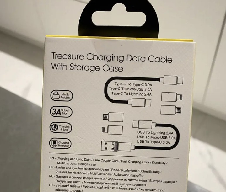 Кабель PD Power Delivery HOCO U86 USB - Micto + Type-C + Lightning 3A 0,28m Black), зображення 13 Кабель PD Power Delivery HOCO U86 USB - Micto + Type-C + Lightning 3A 0,28m Black), зображення 13