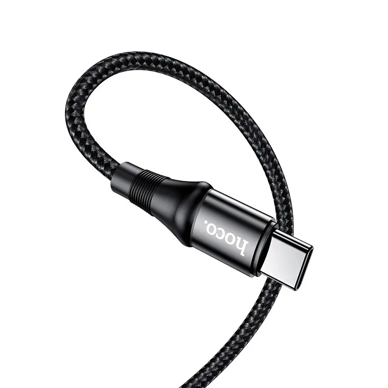 Кабель PD Power Delivery HOCO X50 Exquisito Type-C - Type-C 5A 100W 1m Black), зображення 3 Кабель PD Power Delivery HOCO X50 Exquisito Type-C - Type-C 5A 100W 1m Black), зображення 3