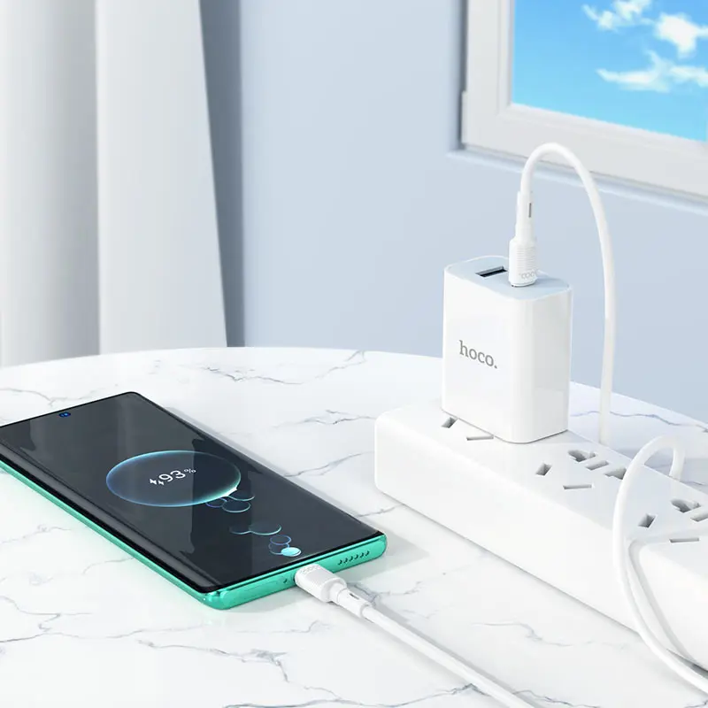 Кабель PD Power Delivery HOCO X83 Victory Type-С PD60W 1м білий), зображення 4