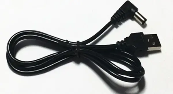 Кабель Power 5,5/2,1 90 градусів - USB 1метр від батарейки.com.ua