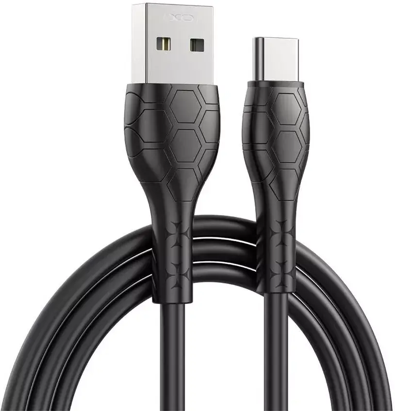 Кабель XO NB-240 USB - Type-C 2,4A 1m Football чорний від батарейки.com.ua