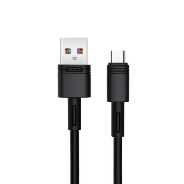 Кабель XO NB-Q166 USB - Type-C 5A 1m чорний), зображення 4 Кабель XO NB-Q166 USB - Type-C 5A 1m чорний), зображення 4