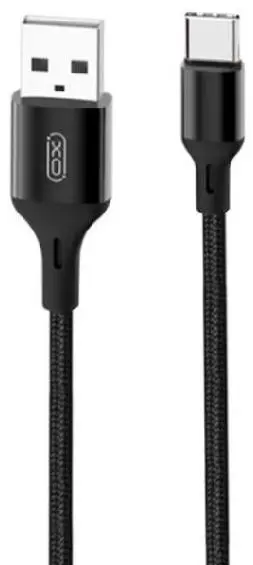 Кабель XO NB143 USB - Type-C 2,1A 1m чорний від батарейки.com.ua