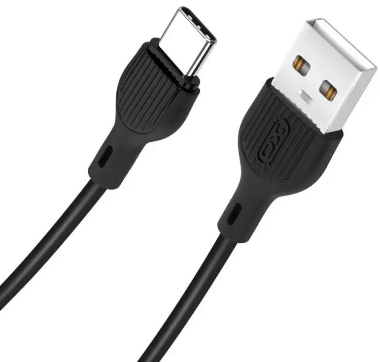 Кабель XO NB200 USB - Type-C 2,1A 1m чорний від батарейки.com.ua