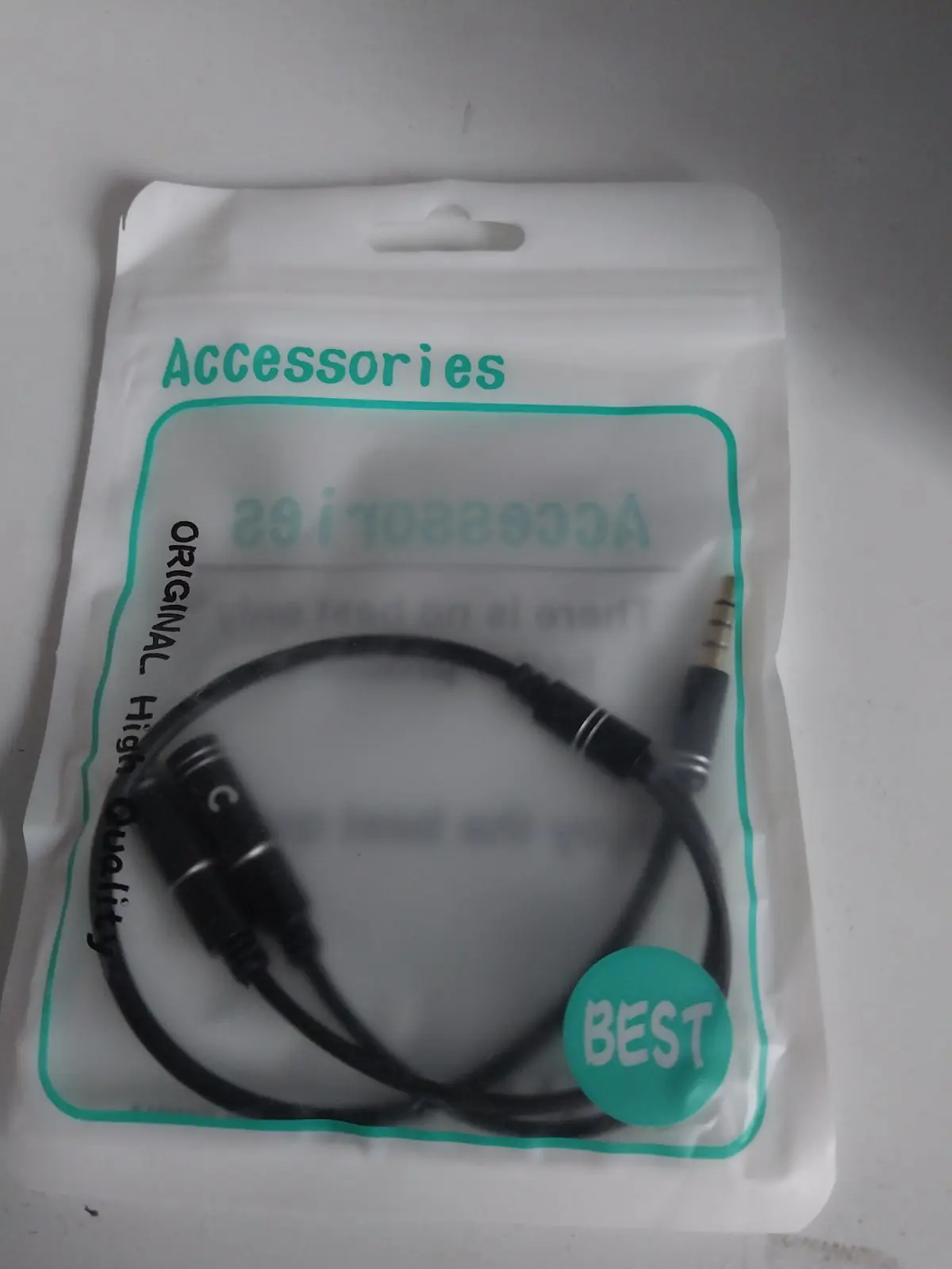Кабель двійник mini Jack male - mini Jack 2*female 0,1 м від батарейки.com.ua