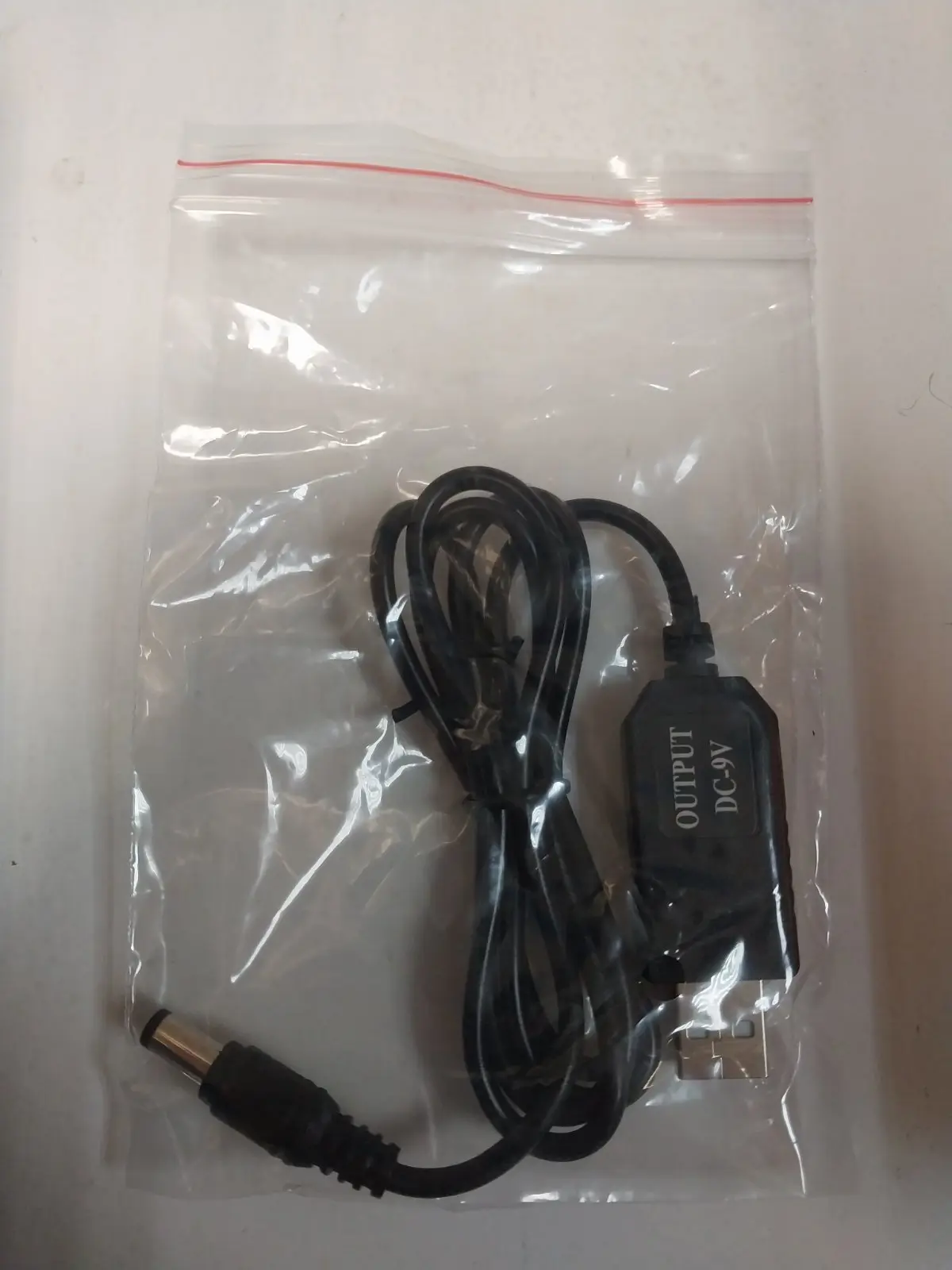 Кабель живлення для роутера USB на 9В, штекер 5,5*2,5мм, 1м від батарейки.com.ua