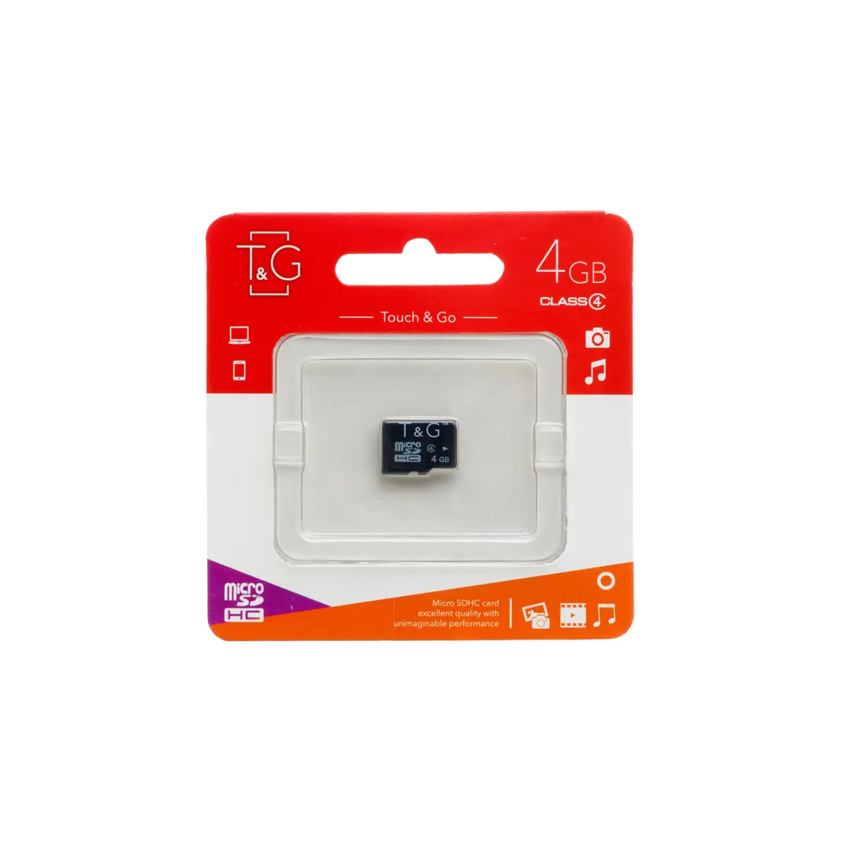 карта пам'яті microSDHC T&G 4GB class 4 (без адаптера) від батарейки.com.ua