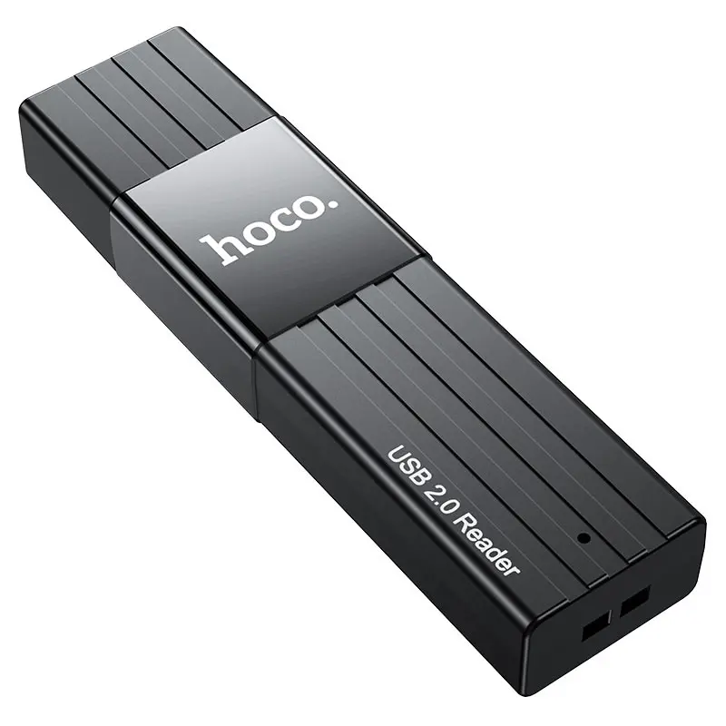 Картрідер HOCO HB20 Mindful USB2.0 Black підтримка TF/SD карт), зображення 3 Картрідер HOCO HB20 Mindful USB2.0 Black підтримка TF/SD карт), зображення 3