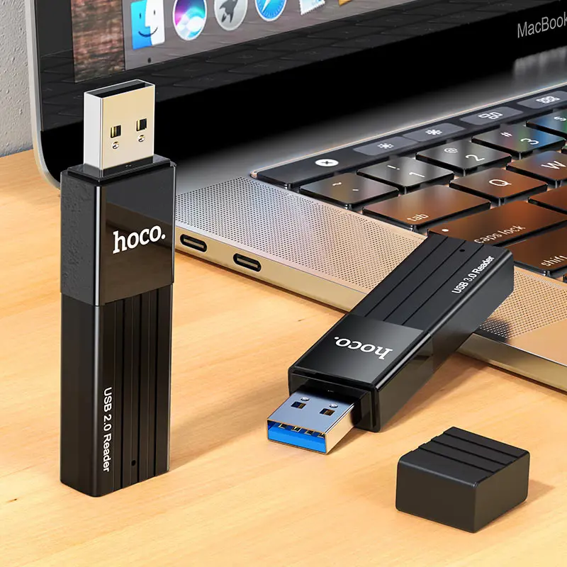 Картрідер HOCO HB20 Mindful USB2.0 Black підтримка TF/SD карт), зображення 5 Картрідер HOCO HB20 Mindful USB2.0 Black підтримка TF/SD карт), зображення 5