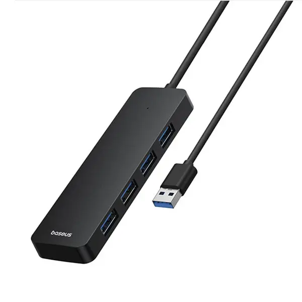 Хаб USB Baseus UltraJoy Series 4-Port HUB Lite 50cm (USBA to USB3.0*4) Black B0005280B111-02 від батарейки.com.ua