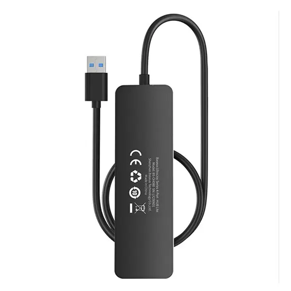 Хаб USB Baseus UltraJoy Series 4-Port HUB Lite 50cm (USBA to USB3.0*4) Black B0005280B111-02), зображення 3