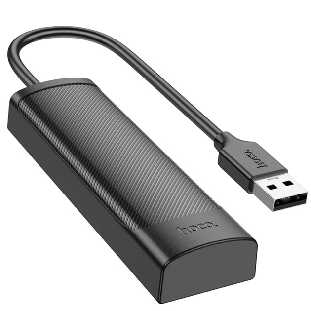 Хаб USB Hoco HB41 USB to USB2.0*4 1.2м Чорний), зображення 5 Хаб USB Hoco HB41 USB to USB2.0*4 1.2м Чорний), зображення 5