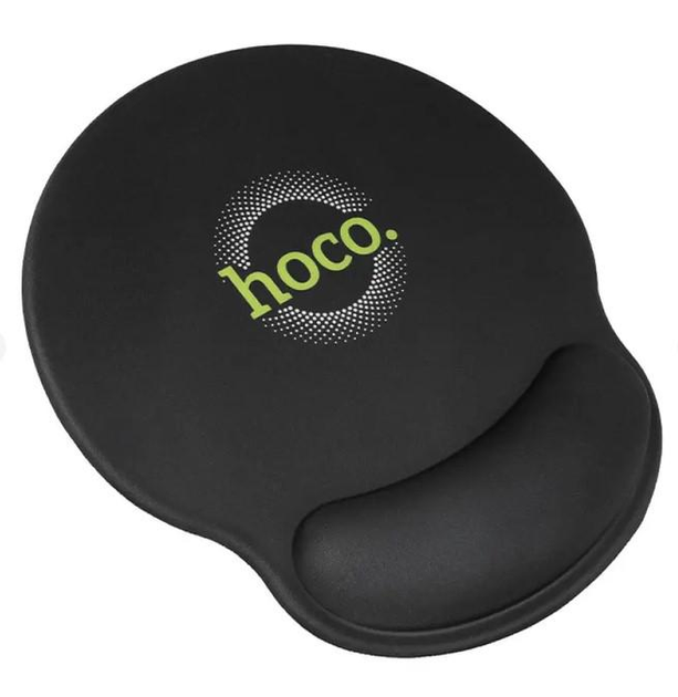 Килимок Hoco GM30 Polar Fox з опорою для зап'ястя Чорний розмір 230 * 215 *3 мм від батарейки.com.ua