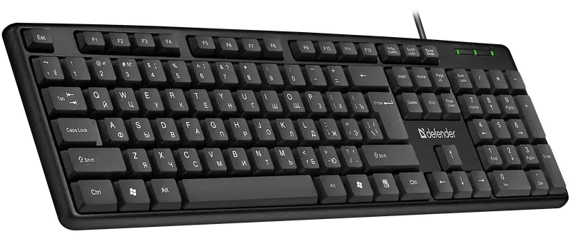 Клавіатура DEFENDER Element HB-520 USB UKR чорна), зображення 4 Клавіатура DEFENDER Element HB-520 USB UKR чорна), зображення 4
