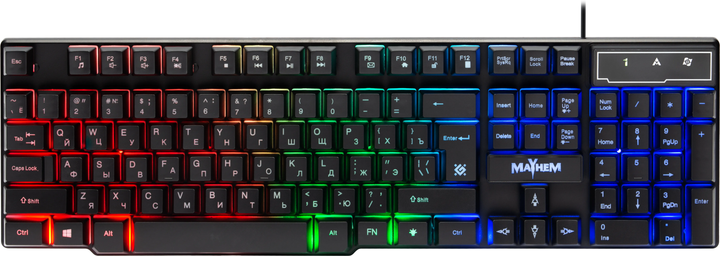 Клавіатура ігрова DEFENDER Mayhem GK-360DL RGB райдужне підсвічування), зображення 4