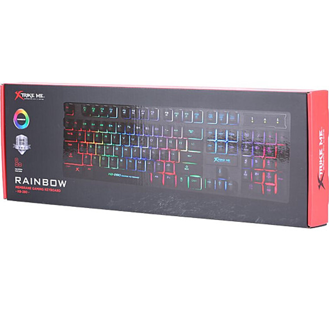 Клавіатура мембранна ігрова  XTRIKE ME KB-280 USB RGB Black), зображення 5