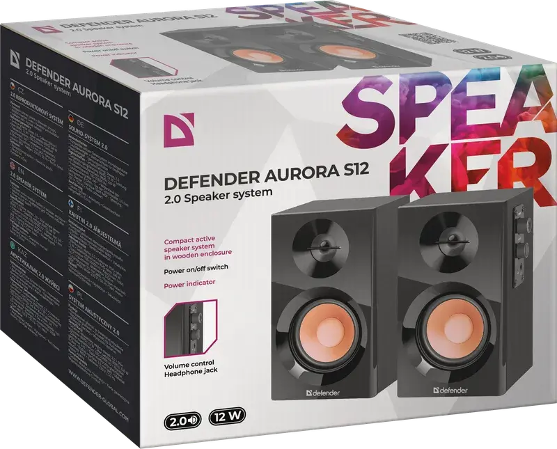 Колонки DEFENDER 2.0 AURORA S12 2x6W дерево), зображення 7