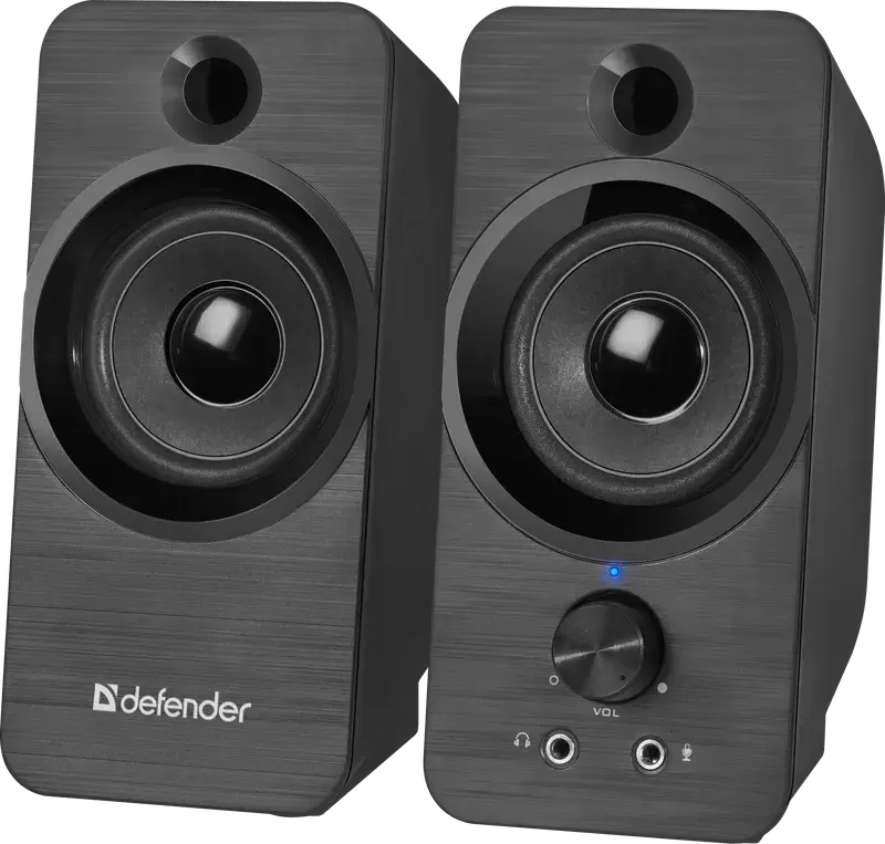 Колонки DEFENDER 2.0 SPK-190 8 Вт, живлення від USB чорний від батарейки.com.ua