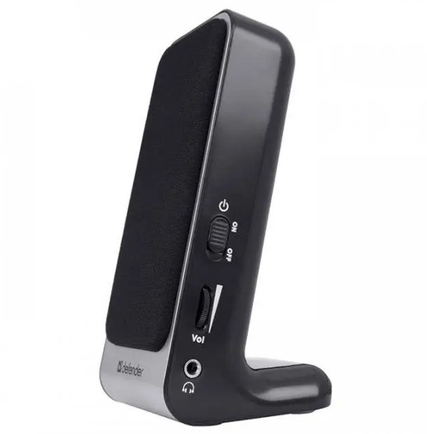 Колонки DEFENDER 2.0 SPK-225 USB 4W чорний/срібло), зображення 3 Колонки DEFENDER 2.0 SPK-225 USB 4W чорний/срібло), зображення 3