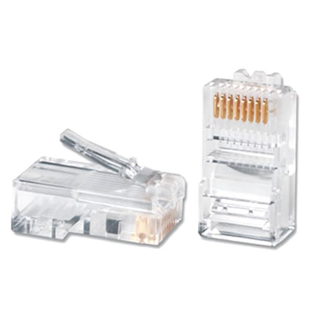Конектор ATCOM RJ45 8p8c 100шт у пакеті білі 3796), зображення 3