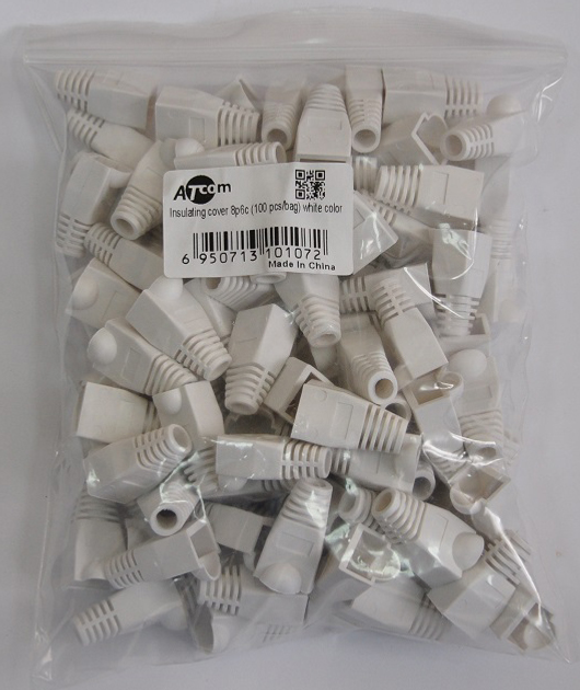 Ковпачок ATCOM RJ45 8p8c 100шт у пакеті білі), зображення 3 Ковпачок ATCOM RJ45 8p8c 100шт у пакеті білі), зображення 3