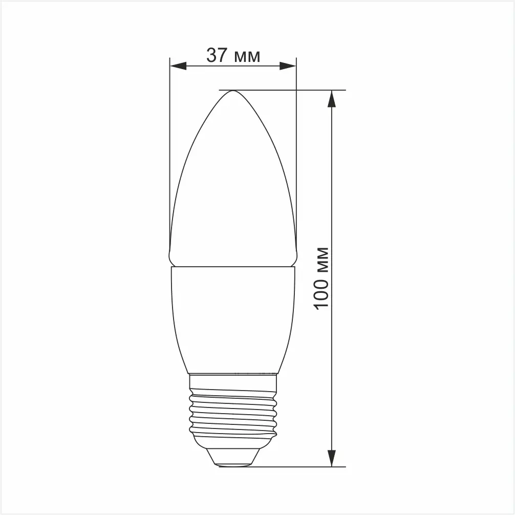 LED лампа TITANUM C37 6W E27 4100K 220V), зображення 4