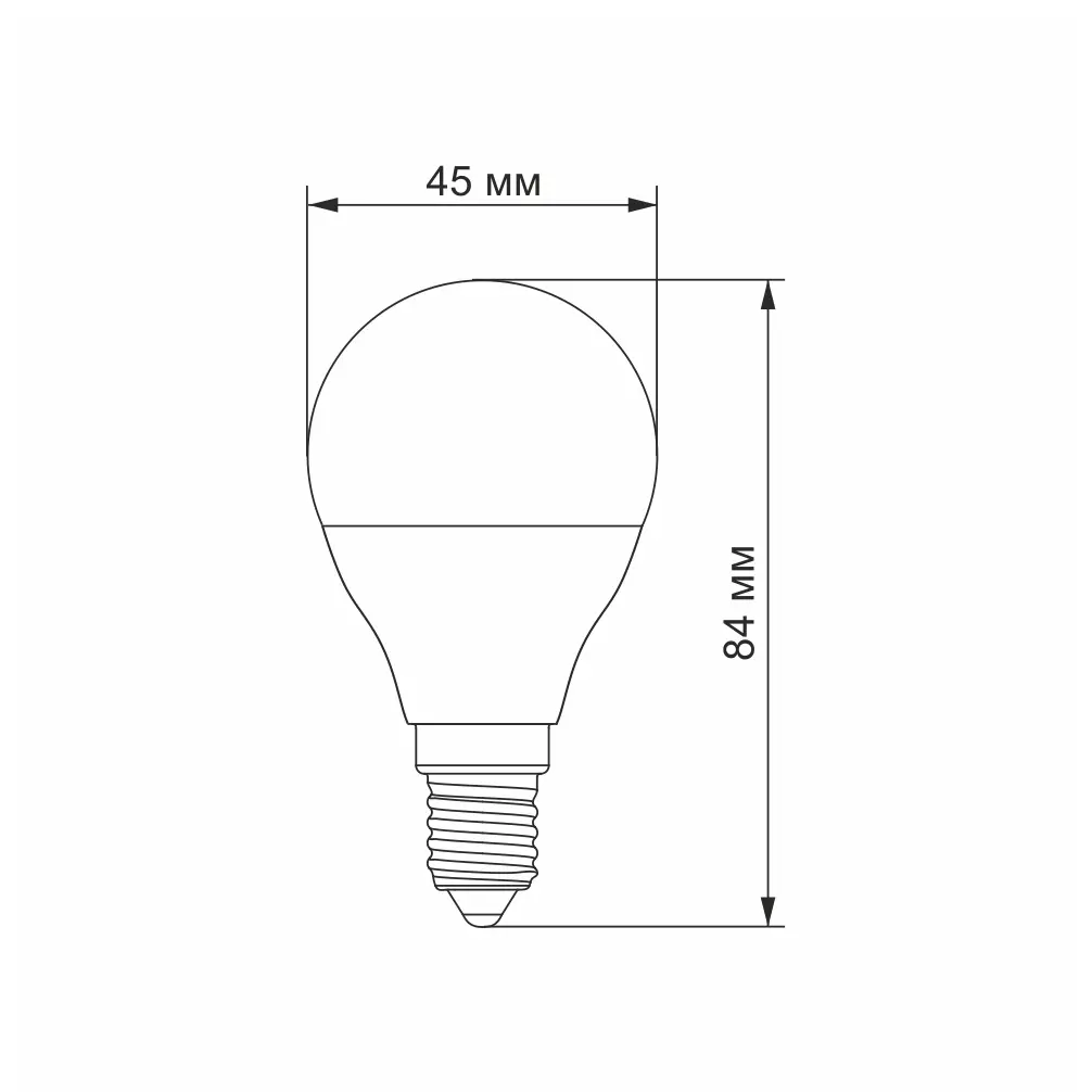 LED лампа TITANUM G45 6W E14 4100K 220V), зображення 4 LED лампа TITANUM G45 6W E14 4100K 220V), зображення 4