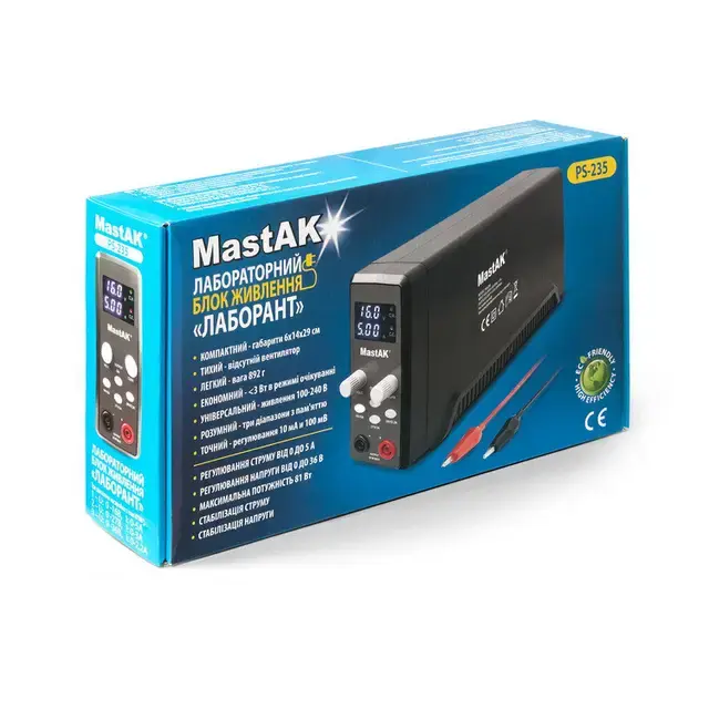 Лабораторий блок живлення MastAK PS-235 0-36В/0-5А), зображення 3